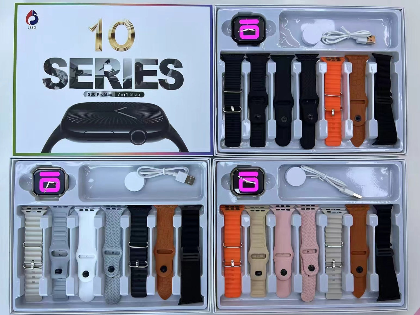 S30 Pro Max Smart Watch – 7-in-1 Straps